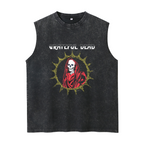 Grateful Dead washed graphic tank top with Hooded Desert Skelly graphic