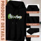 Hood, pouch pocket and sleeve-cuff detail images accompanying the men's Cartoon Pair at the Gateway hoodie