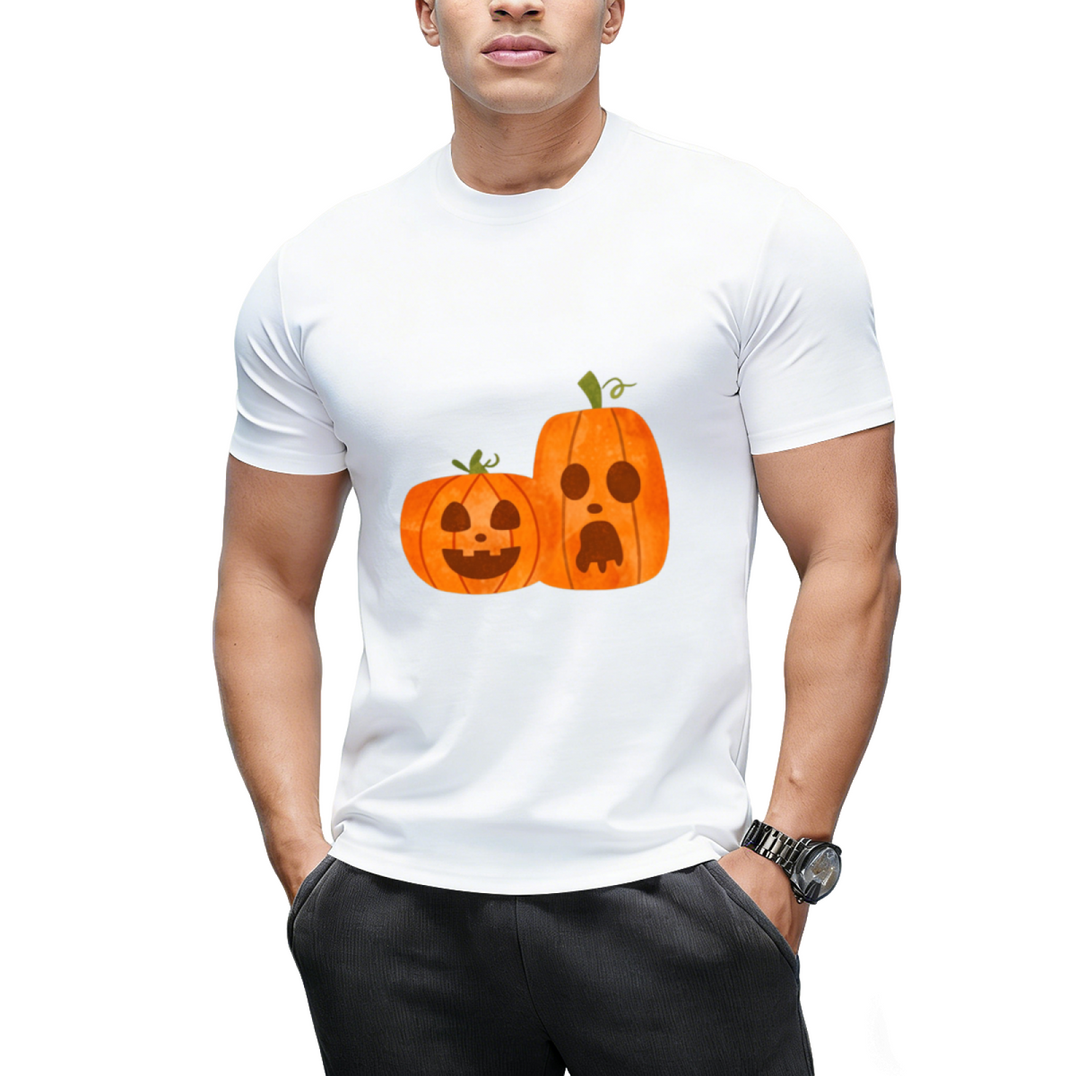 Spooky Pumpkins Graphic T-Shirt
