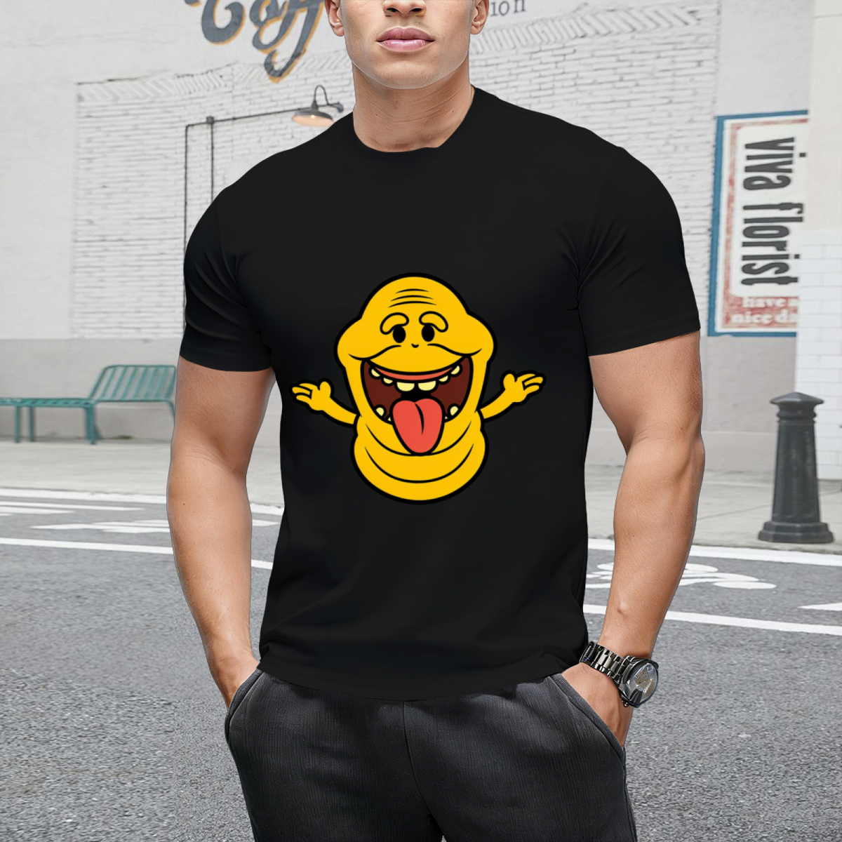 Slimer Ghostbuster Graphic T-Shirt