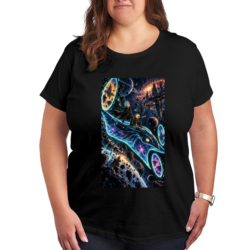 Starlit Whale Voyage Women's T-Shirt for Summer Getaways