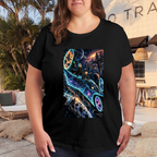Starlit Whale Voyage Women's T-Shirt for Summer Getaways