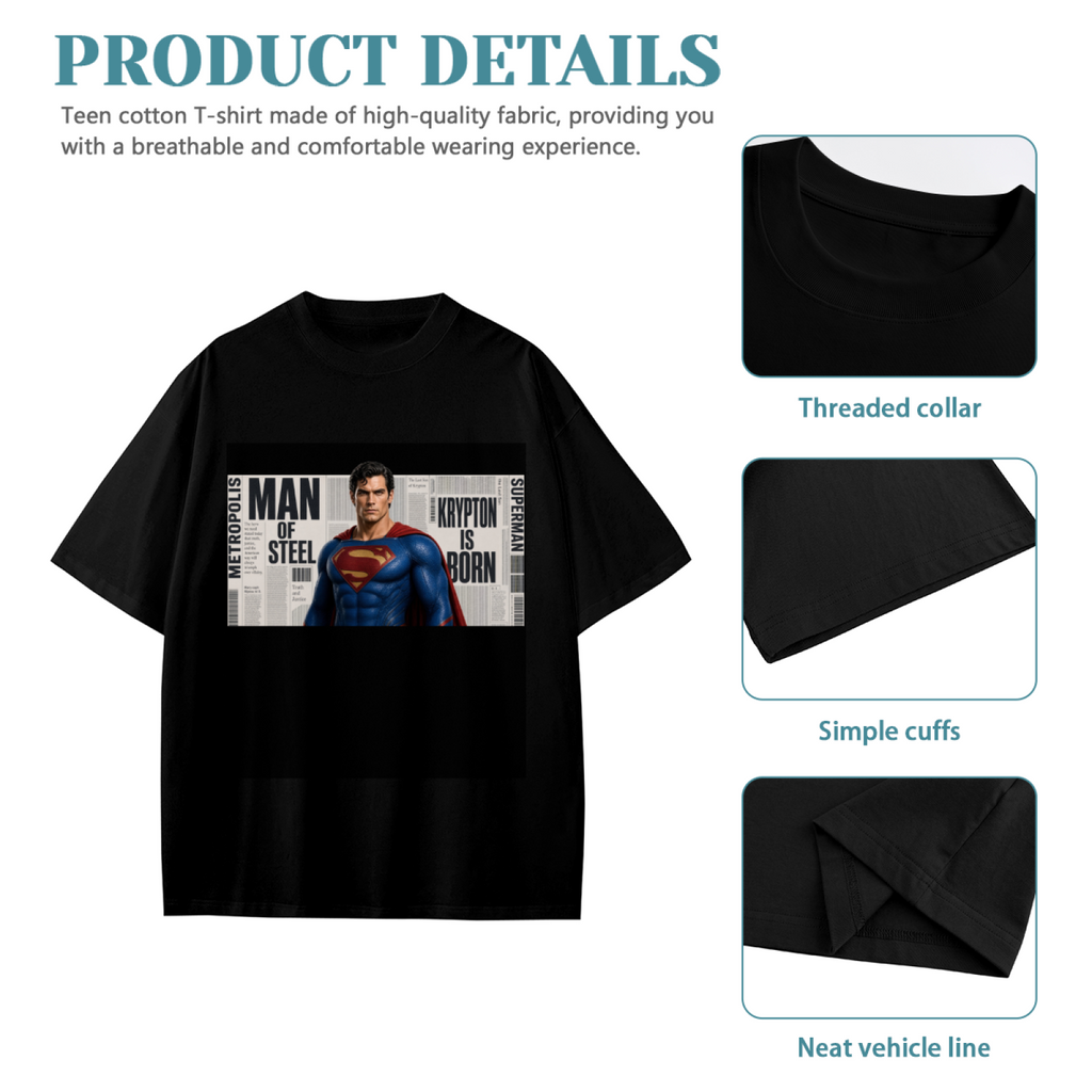 Classic Cape Newsprint Kid's T-Shirt for Casual Wear