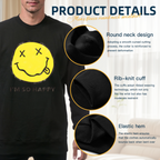 Artwork preview for Nirvana Happy Smiley Crewneck Sweatshirt