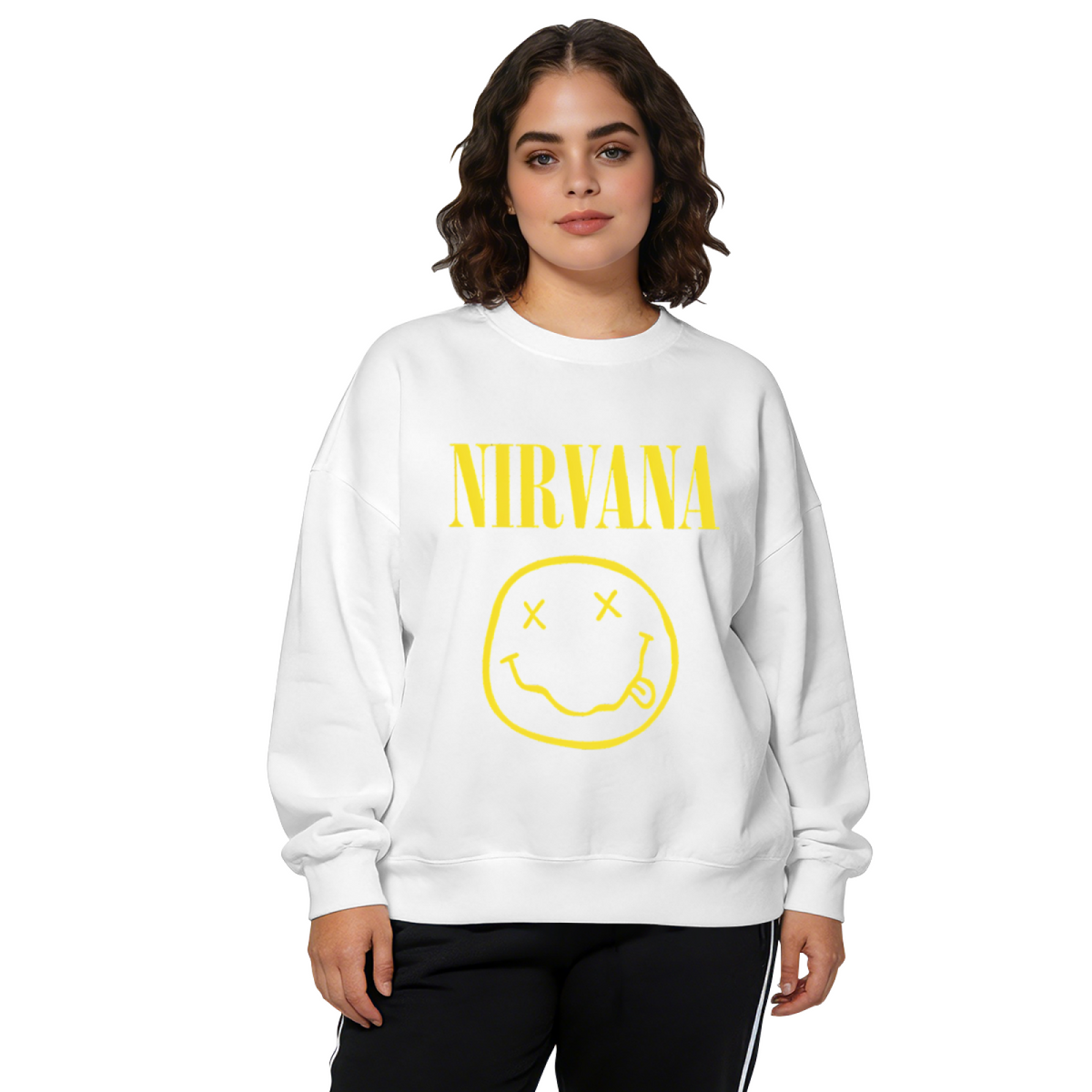 Nirvana Smiley Face Crewneck Sweatshirt