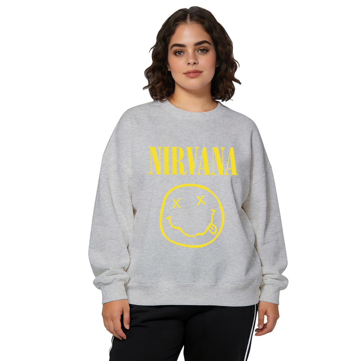 Nirvana Smiley Face Crewneck Sweatshirt