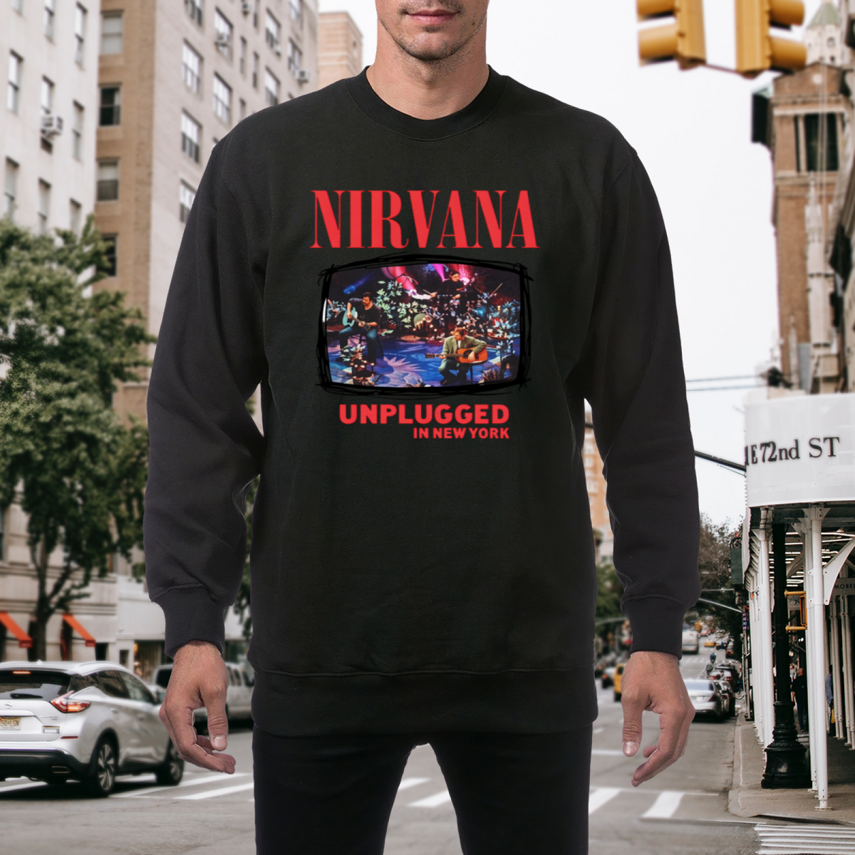 Artwork preview for Nirvana Unplugged in New York Crewneck Sweatshirt