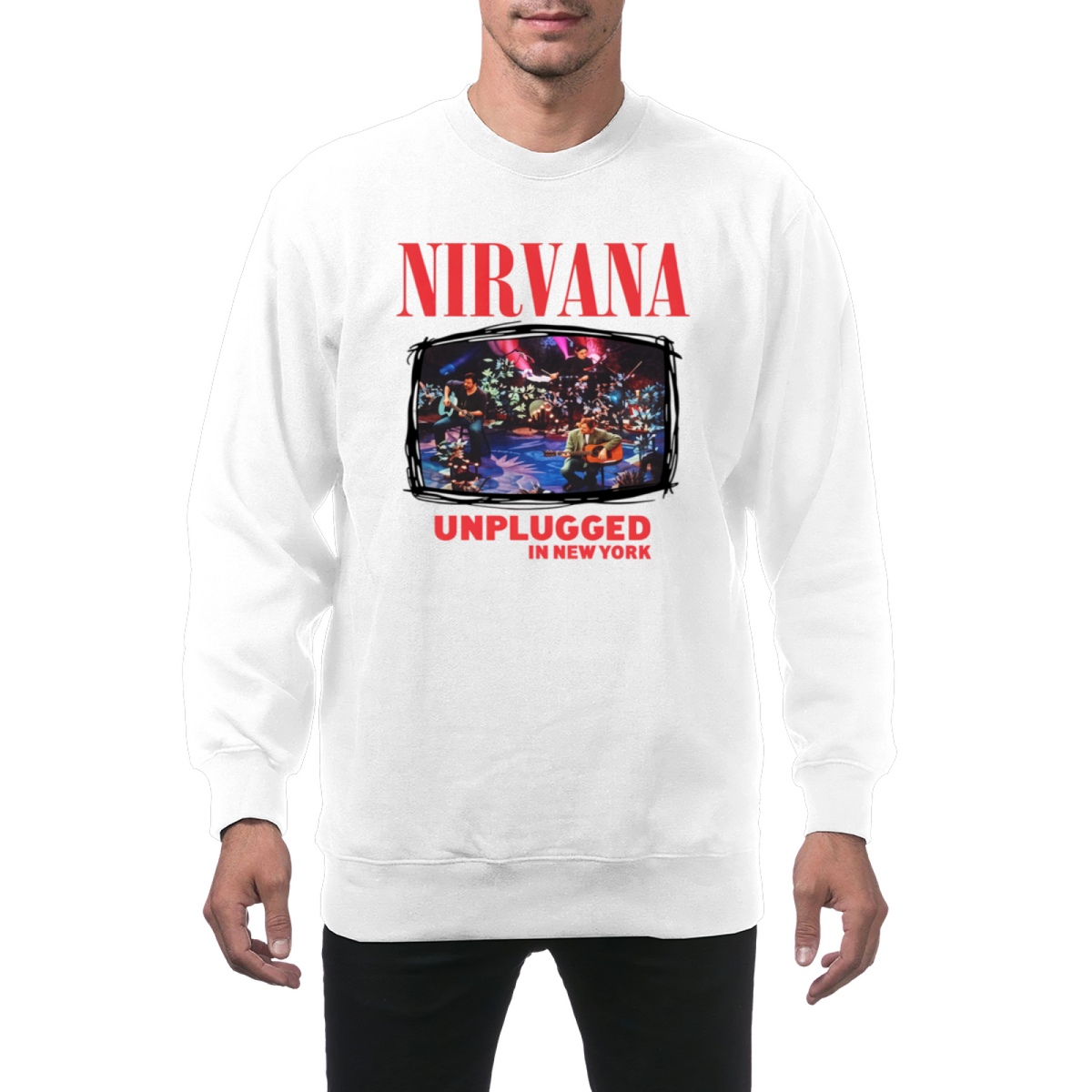 Nirvana Unplugged in New York Crewneck Sweatshirt