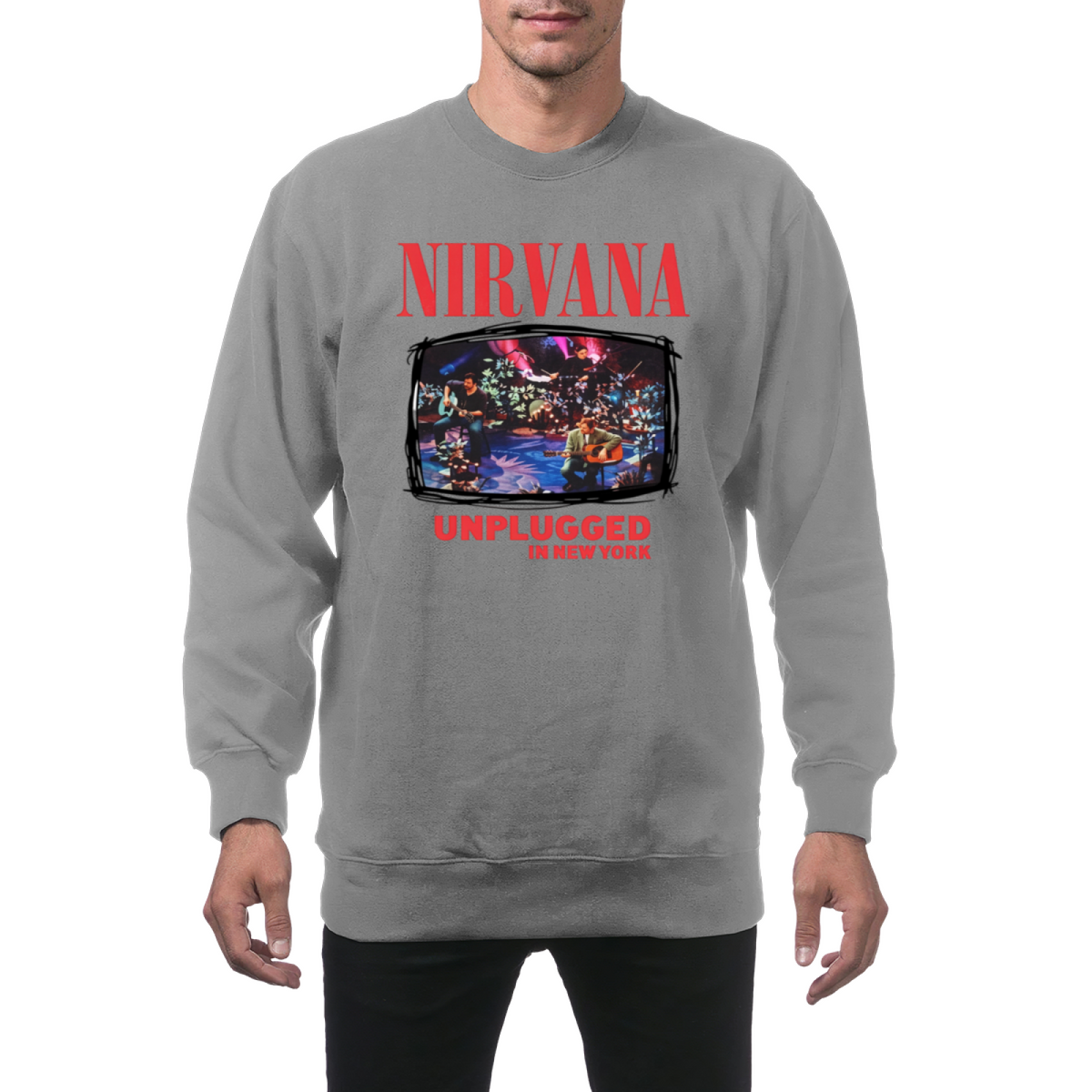 Nirvana Unplugged in New York Crewneck Sweatshirt