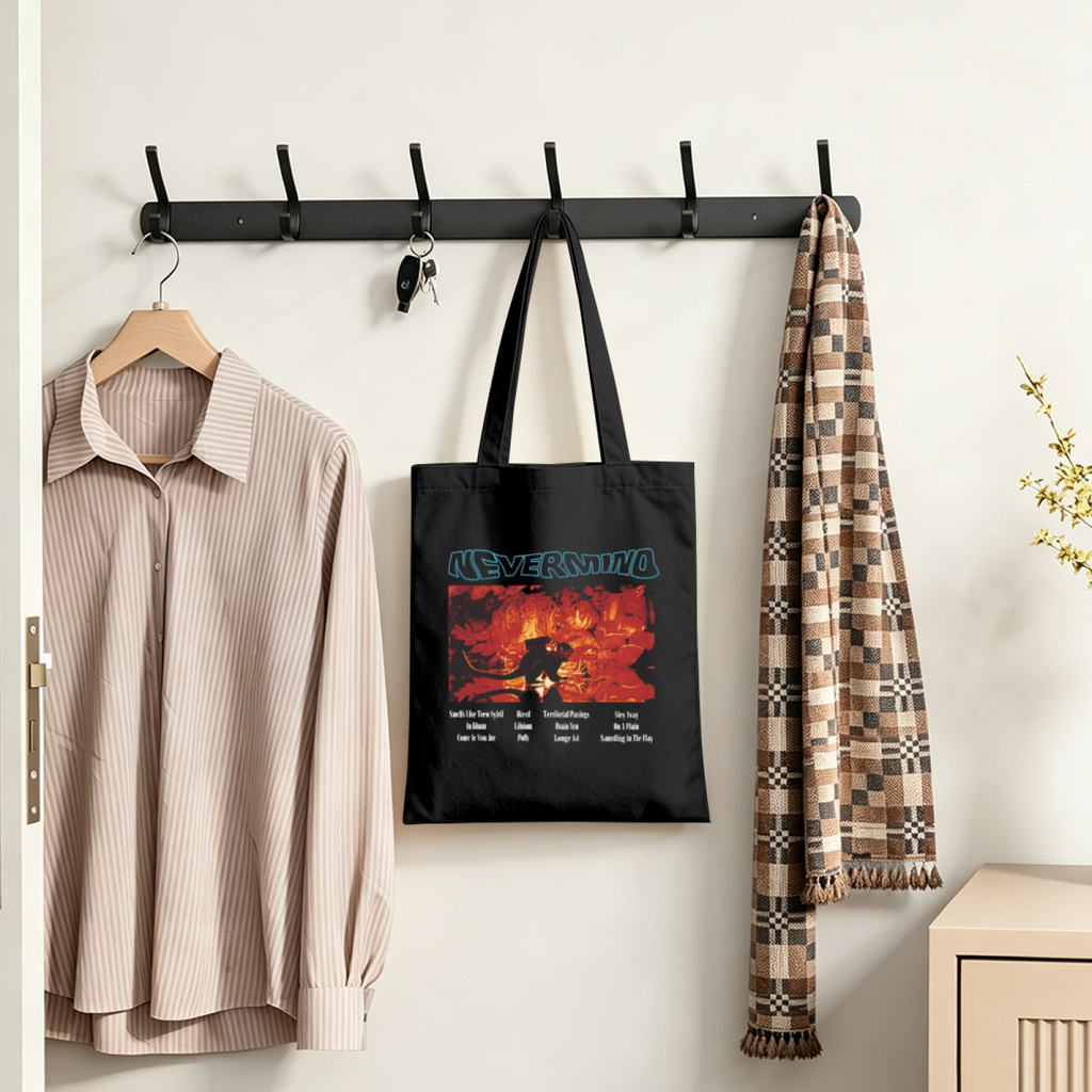 Nirvana Dim Light Portrait Canvas Tote Bag — a portrait-themed design described as “Dim Light”