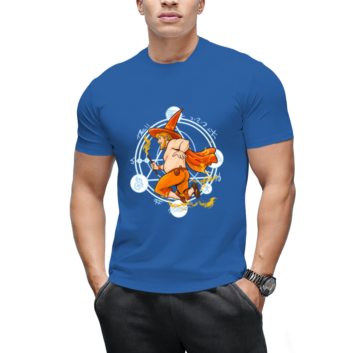 Witch Boy Fire Graphic T-Shirt