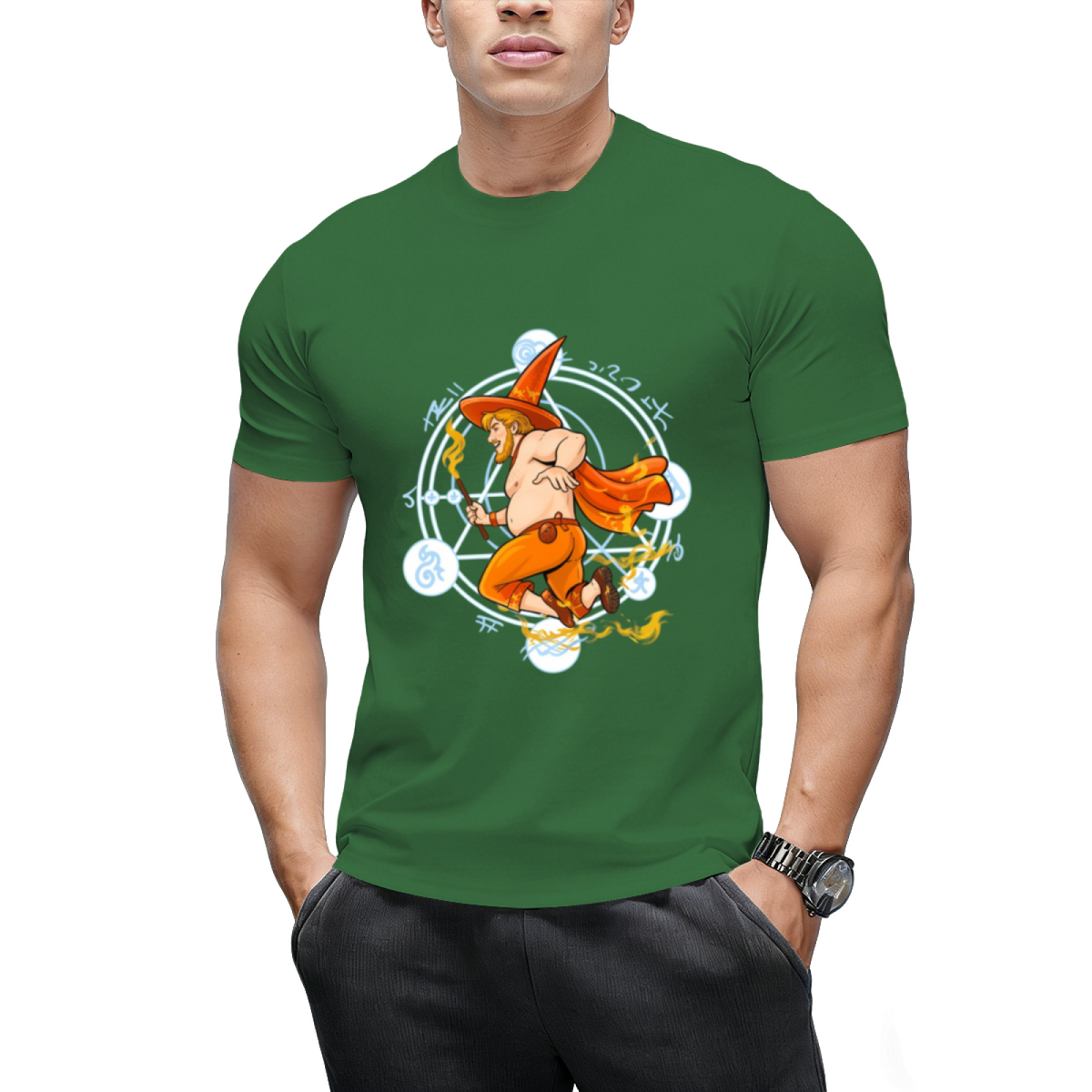 Witch Boy Fire Graphic T-Shirt
