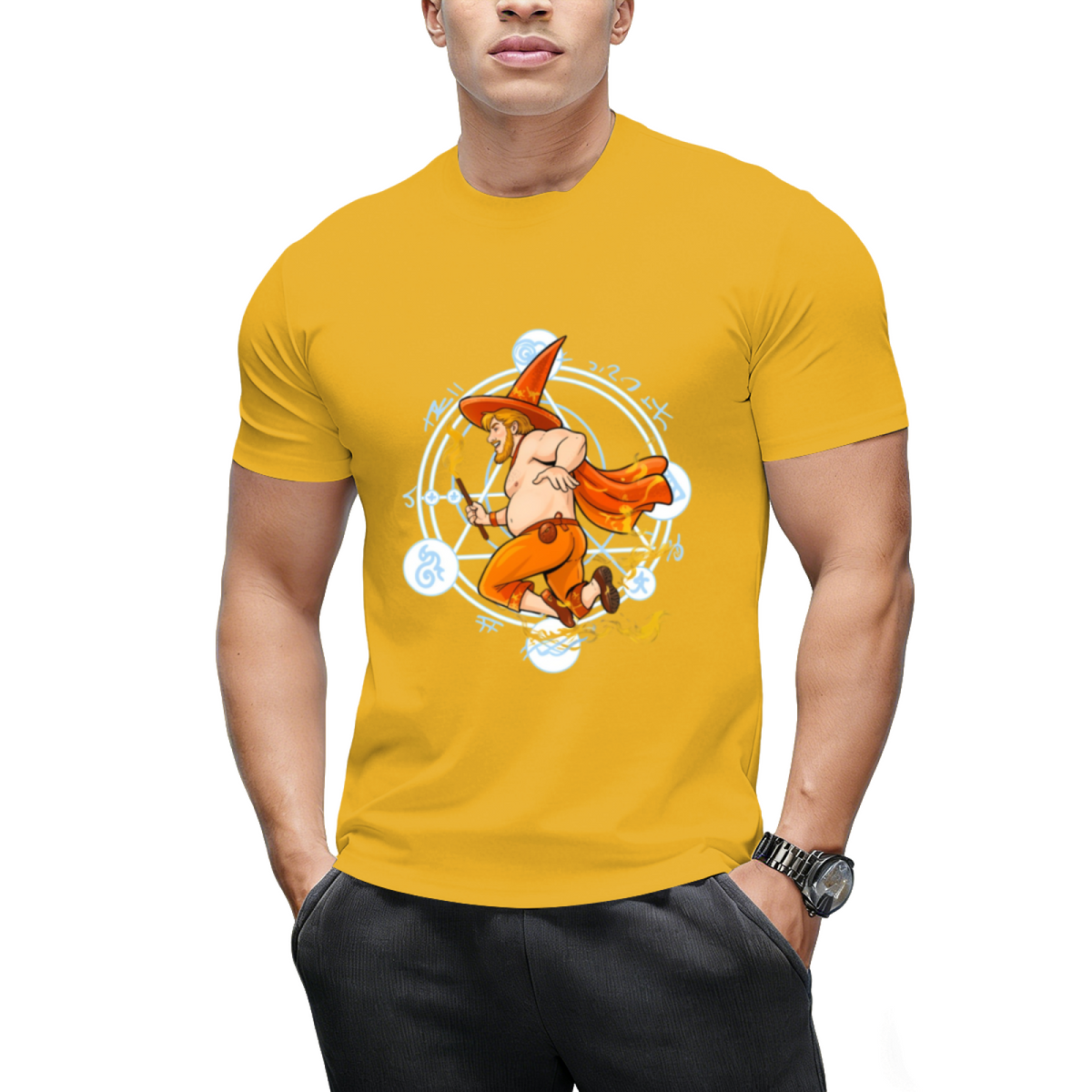 Witch Boy Fire Graphic T-Shirt