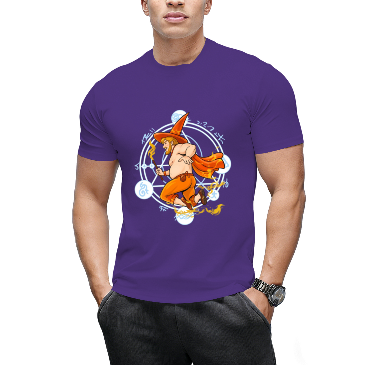 Witch Boy Fire Graphic T-Shirt