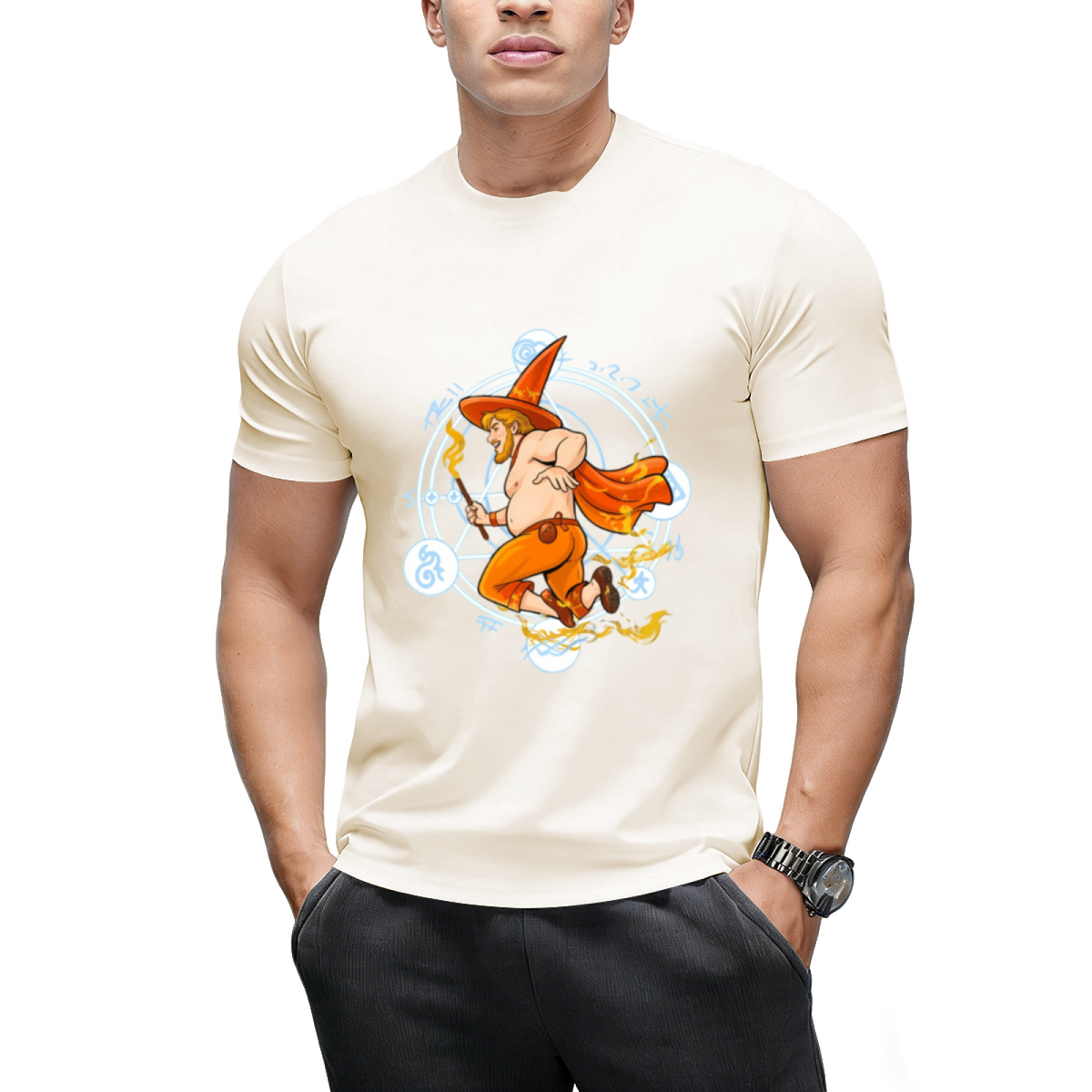 Witch Boy Fire Graphic T-Shirt