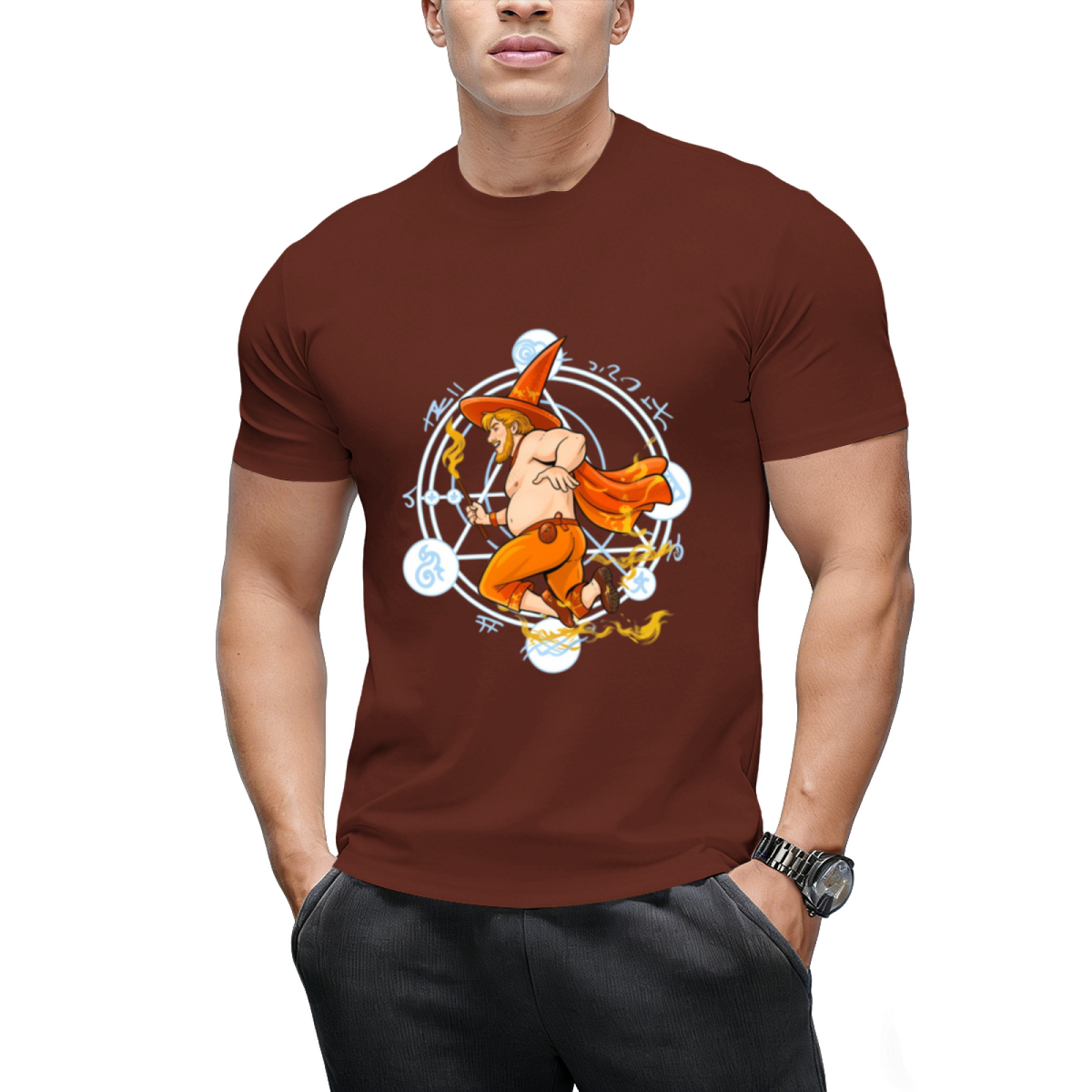 Witch Boy Fire Graphic T-Shirt