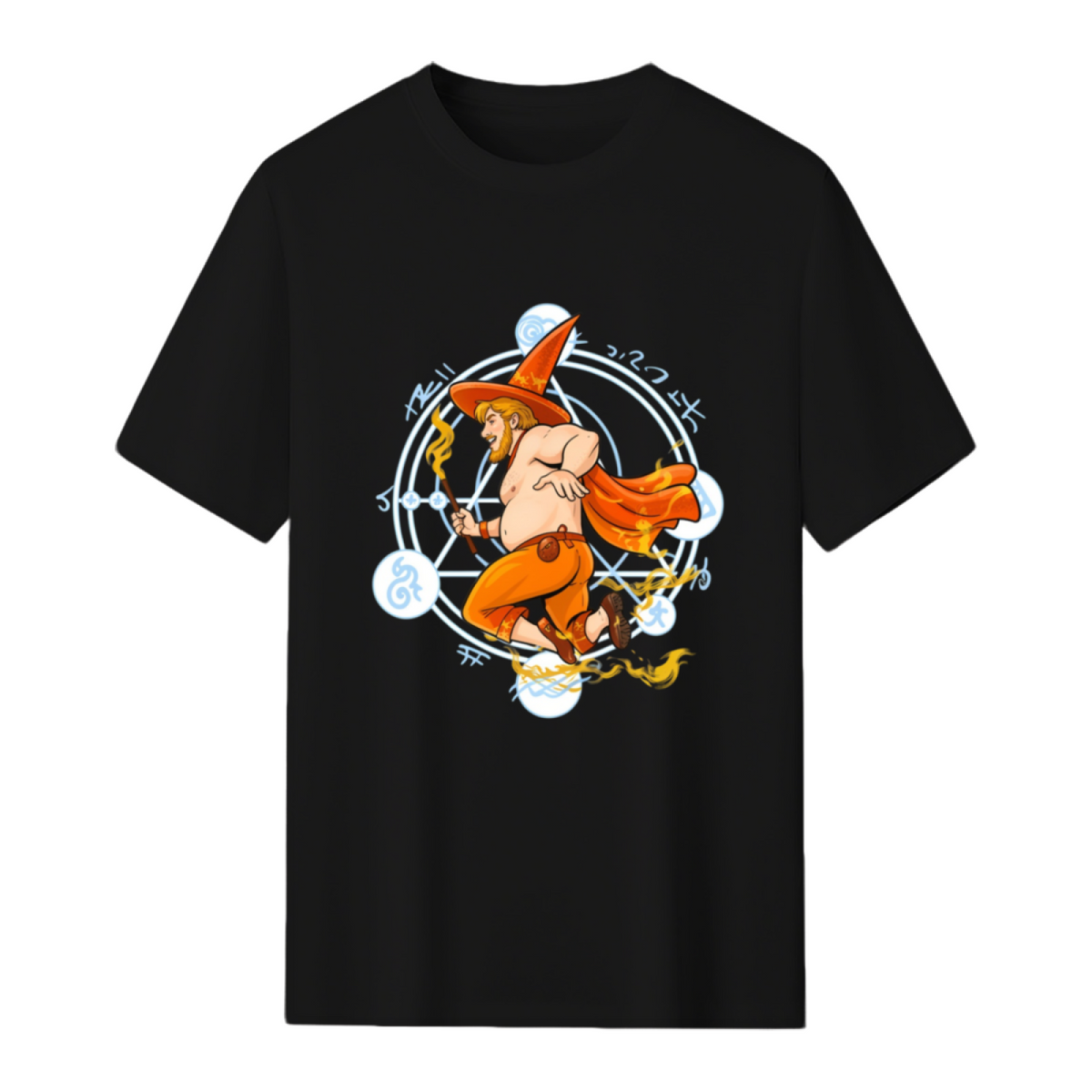 Witch Boy Fire Graphic T-Shirt