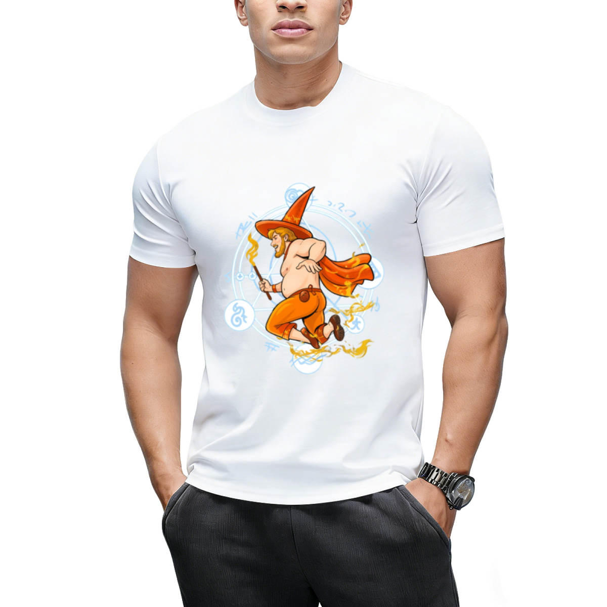 Witch Boy Fire Graphic T-Shirt