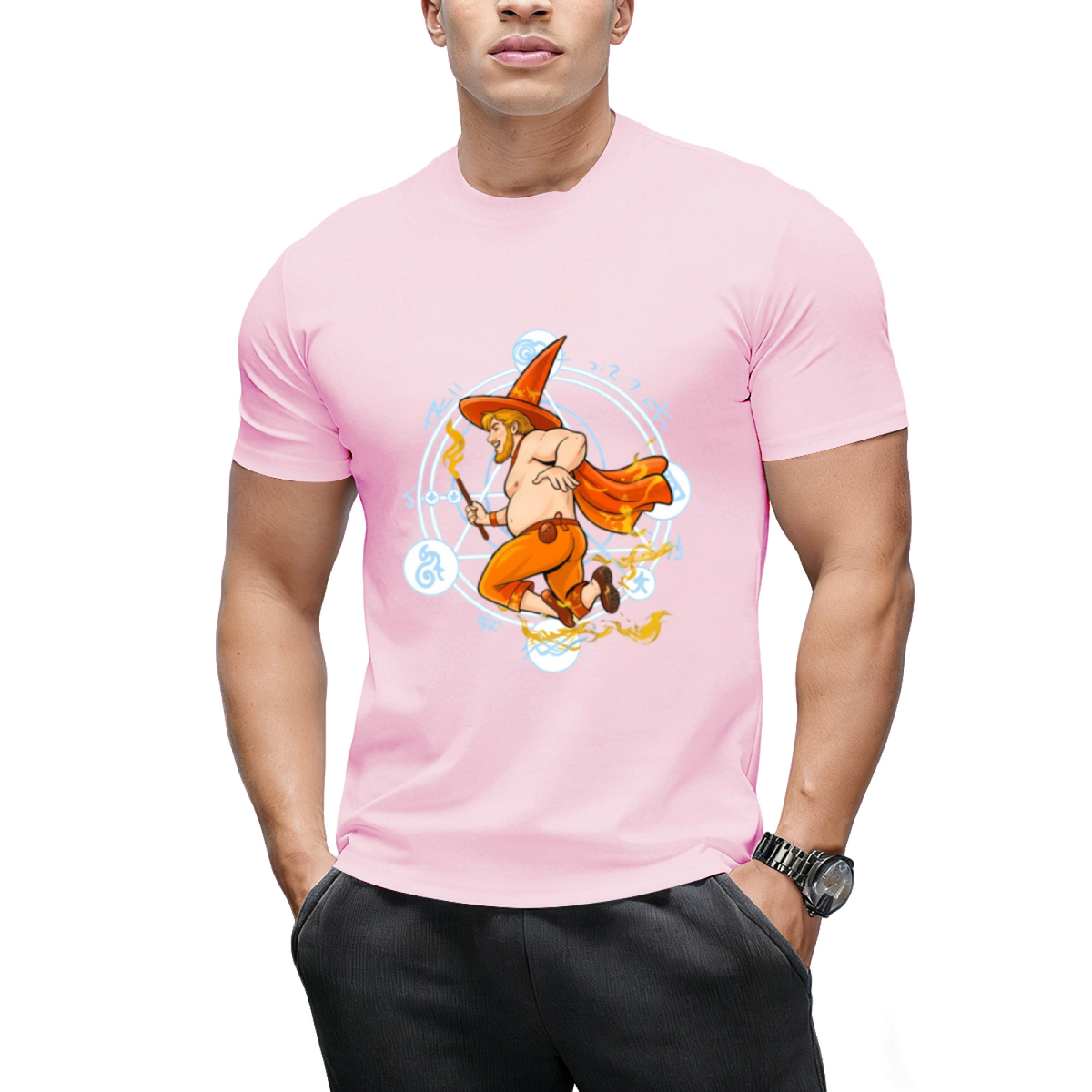 Witch Boy Fire Graphic T-Shirt