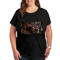 Firelit Feline Throne Women's T-Shirt for Game Nights