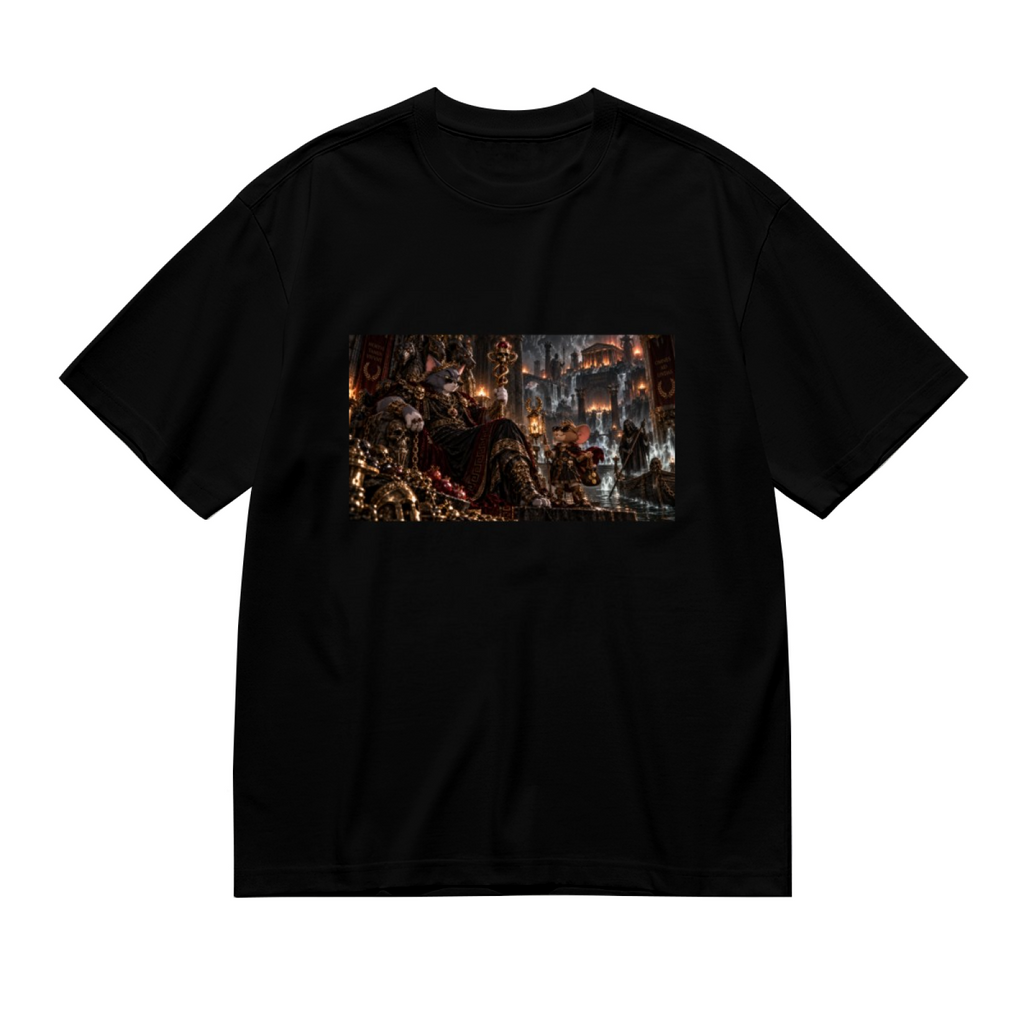 Firelit Feline Throne Women's T-Shirt for Game Nights
