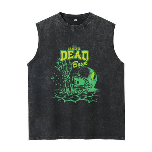 Grateful Dead washed graphic tank top with Bowl graphic