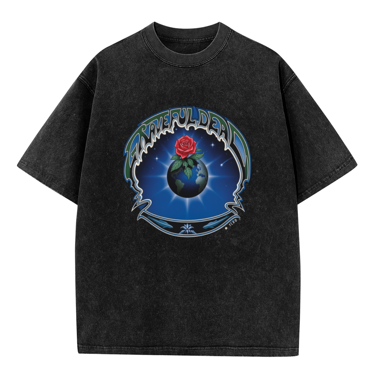 Grateful Dead Earth Rose Tie Dye washed graphic T-shirt, product image