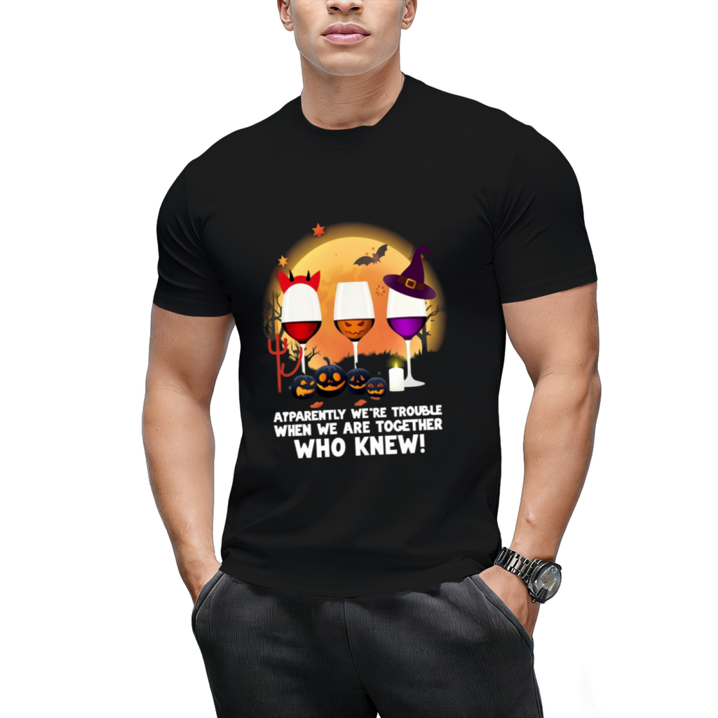 Witch Drink Wine Halloween Graphic T-Shirt