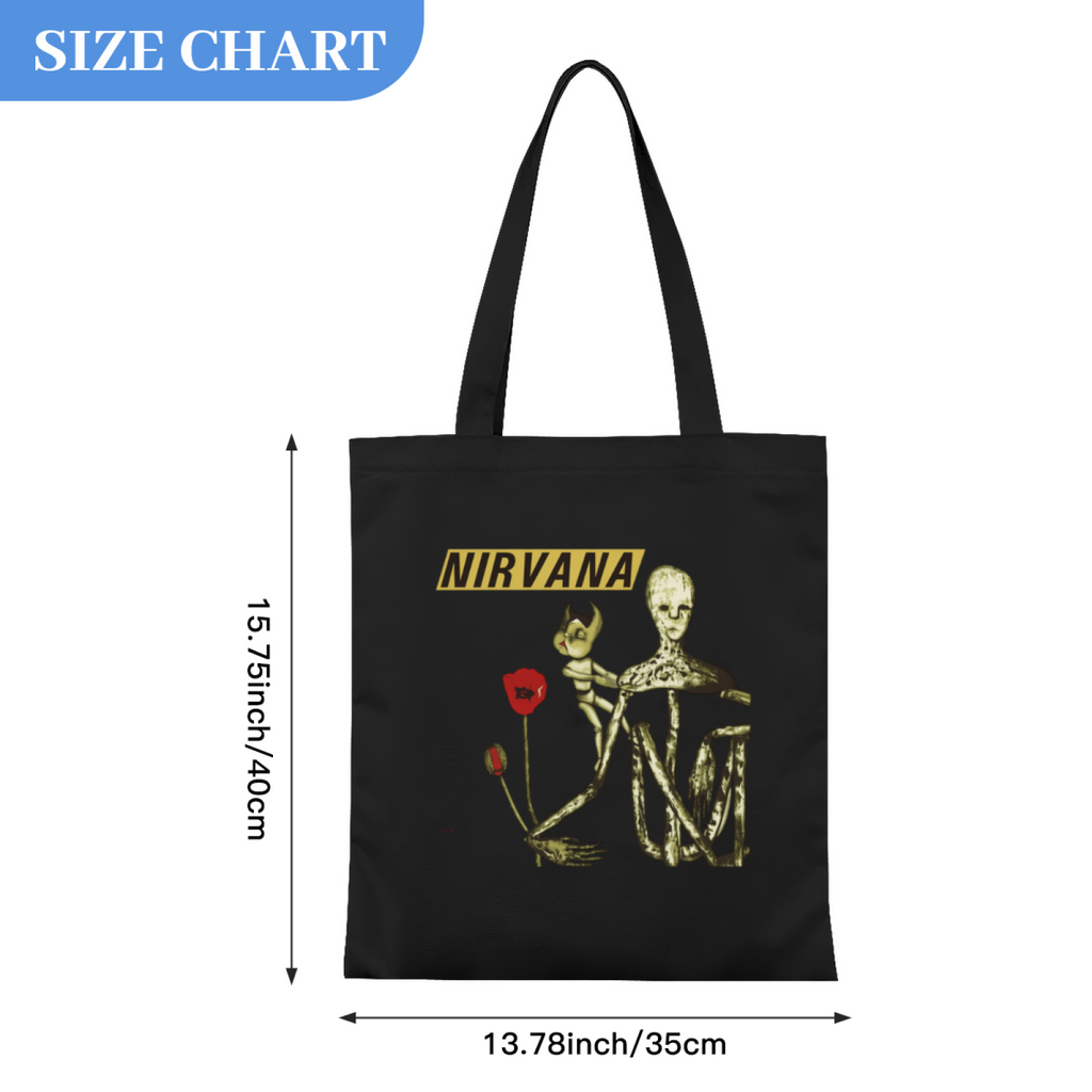Nirvana Incesticide Celery Canvas Tote Bag — an Incesticide-inspired design identified as the celery edition