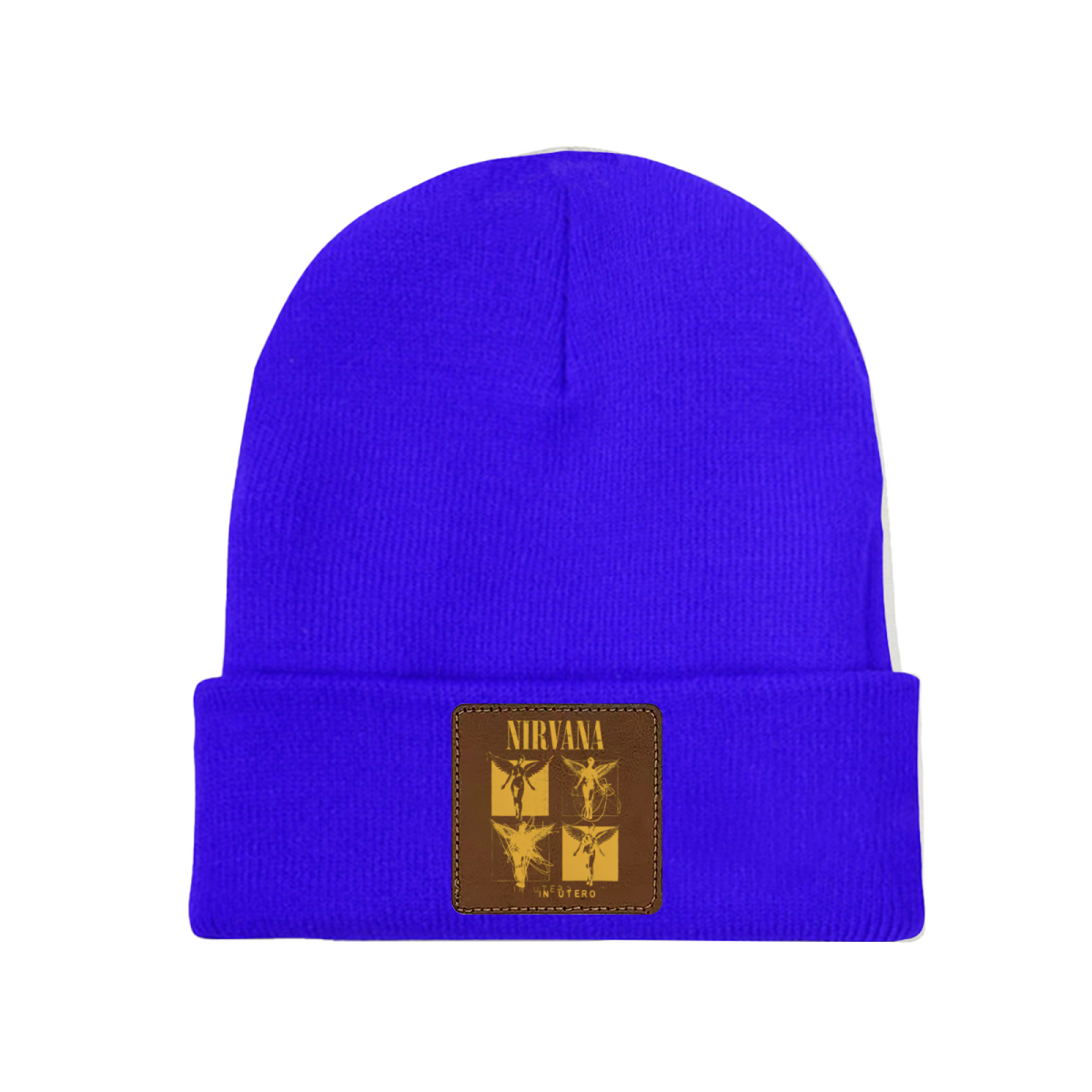 Nirvana In Utero Sketch Patch Knit Beanie