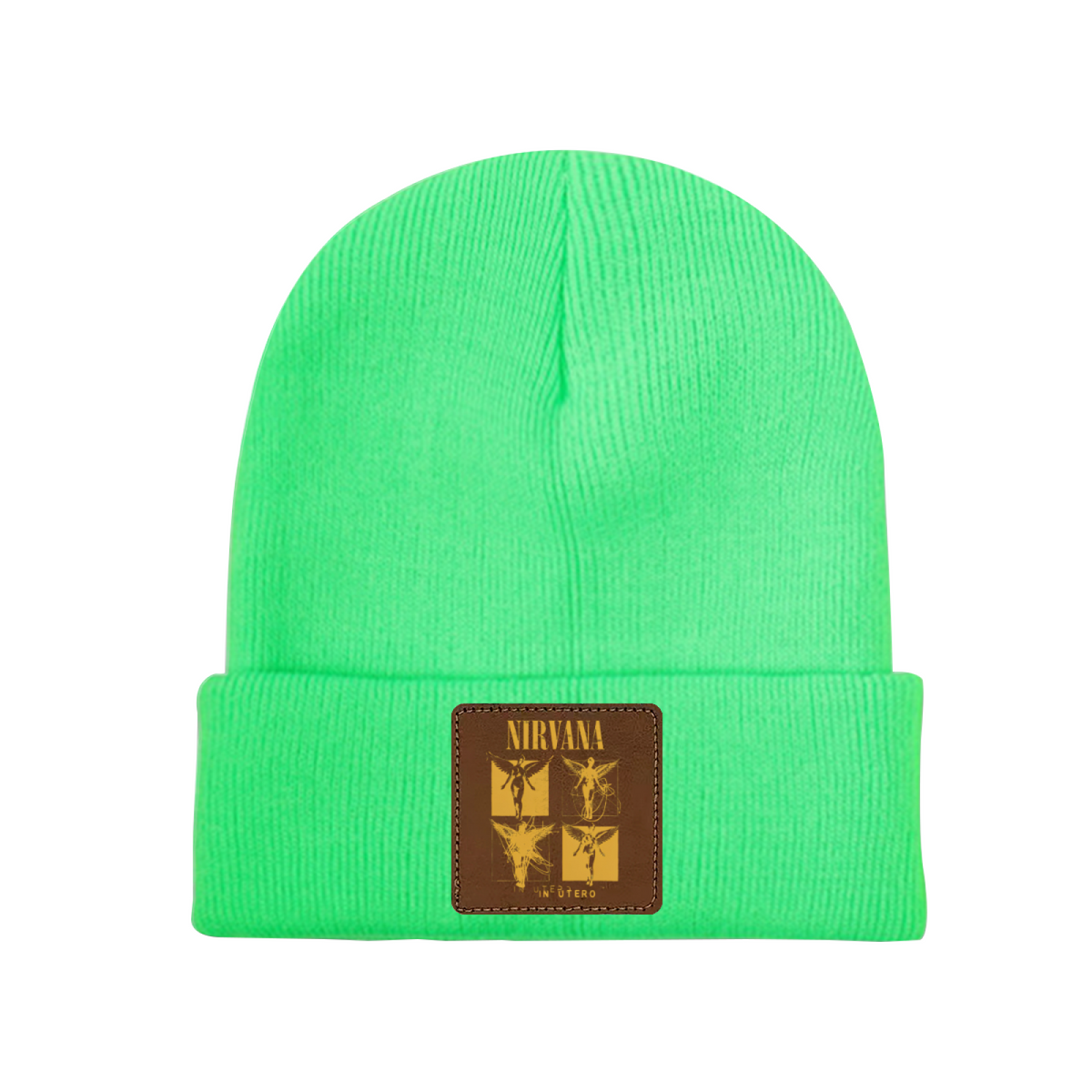 Nirvana In Utero Sketch Patch Knit Beanie