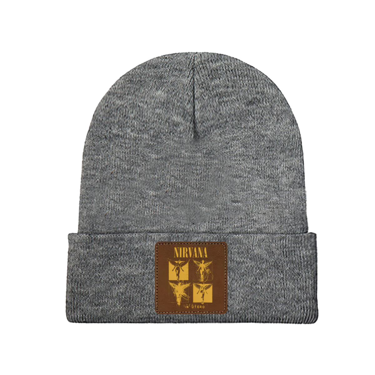 Nirvana In Utero Sketch Patch Knit Beanie