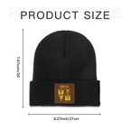 Nirvana In Utero Sketch Patch Knit Beanie product image showing square-patch knit beanie design