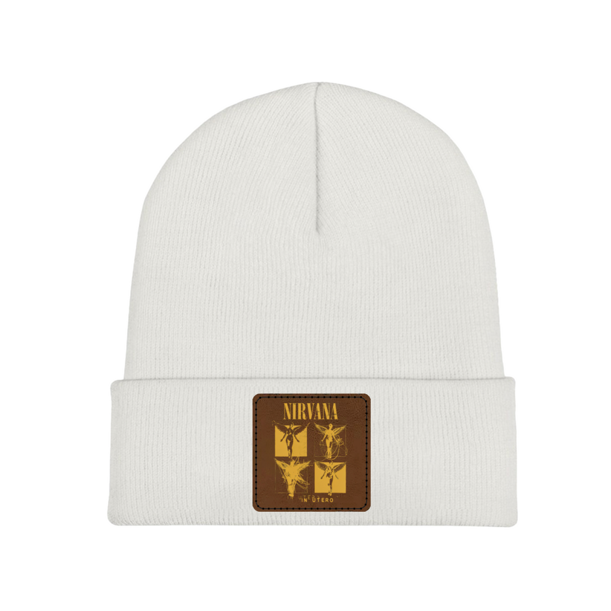 Nirvana In Utero Sketch Patch Knit Beanie