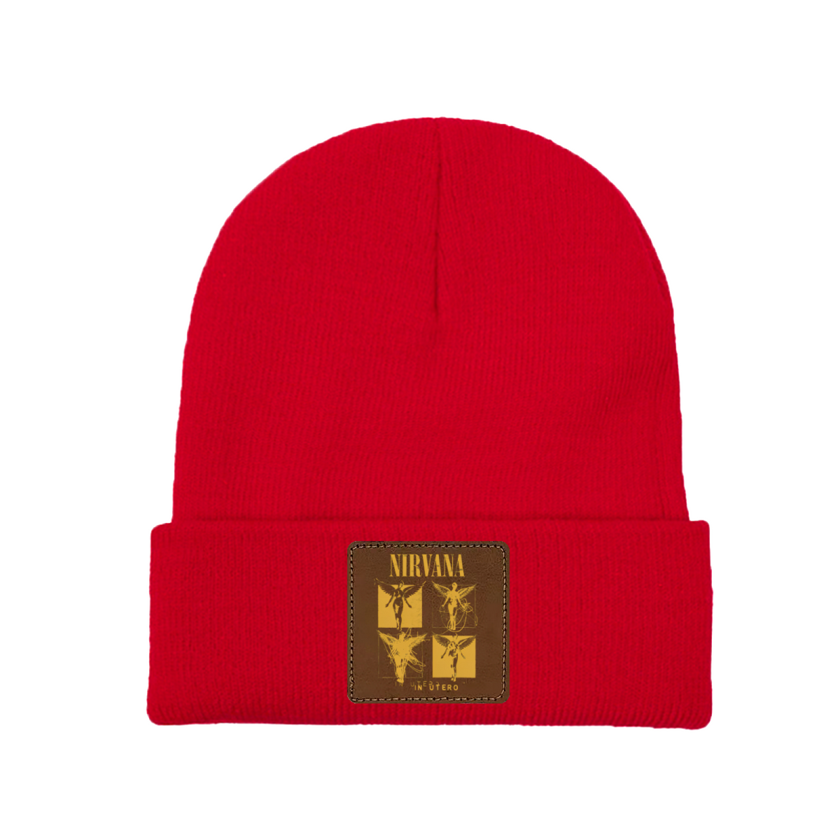 Nirvana In Utero Sketch Patch Knit Beanie