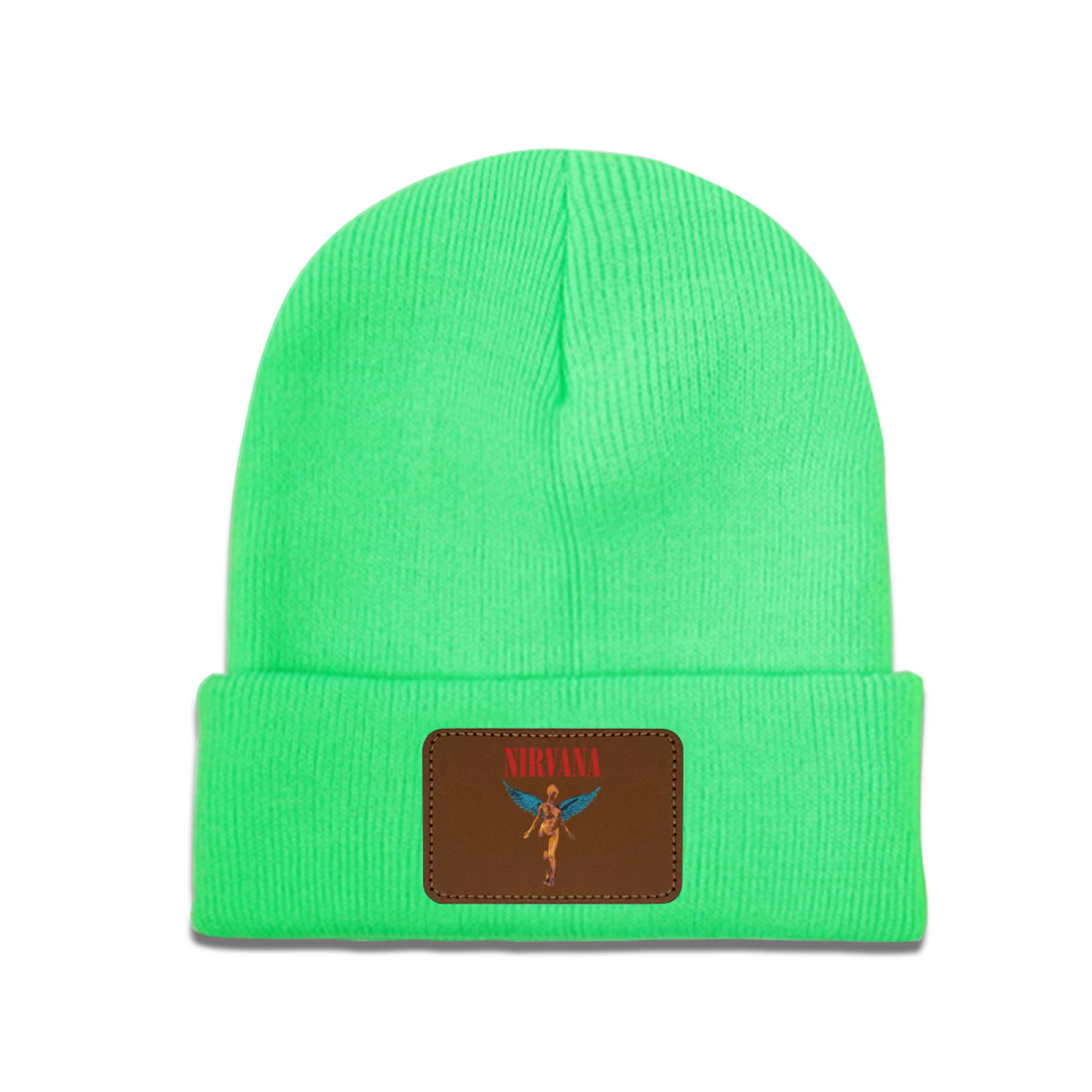 Nirvana In Utero Album Graphic Knit Beanie Patch Hat