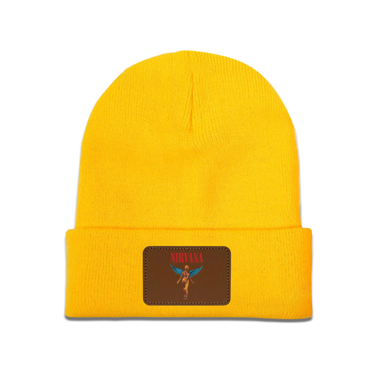 Nirvana In Utero Album Graphic Knit Beanie Patch Hat