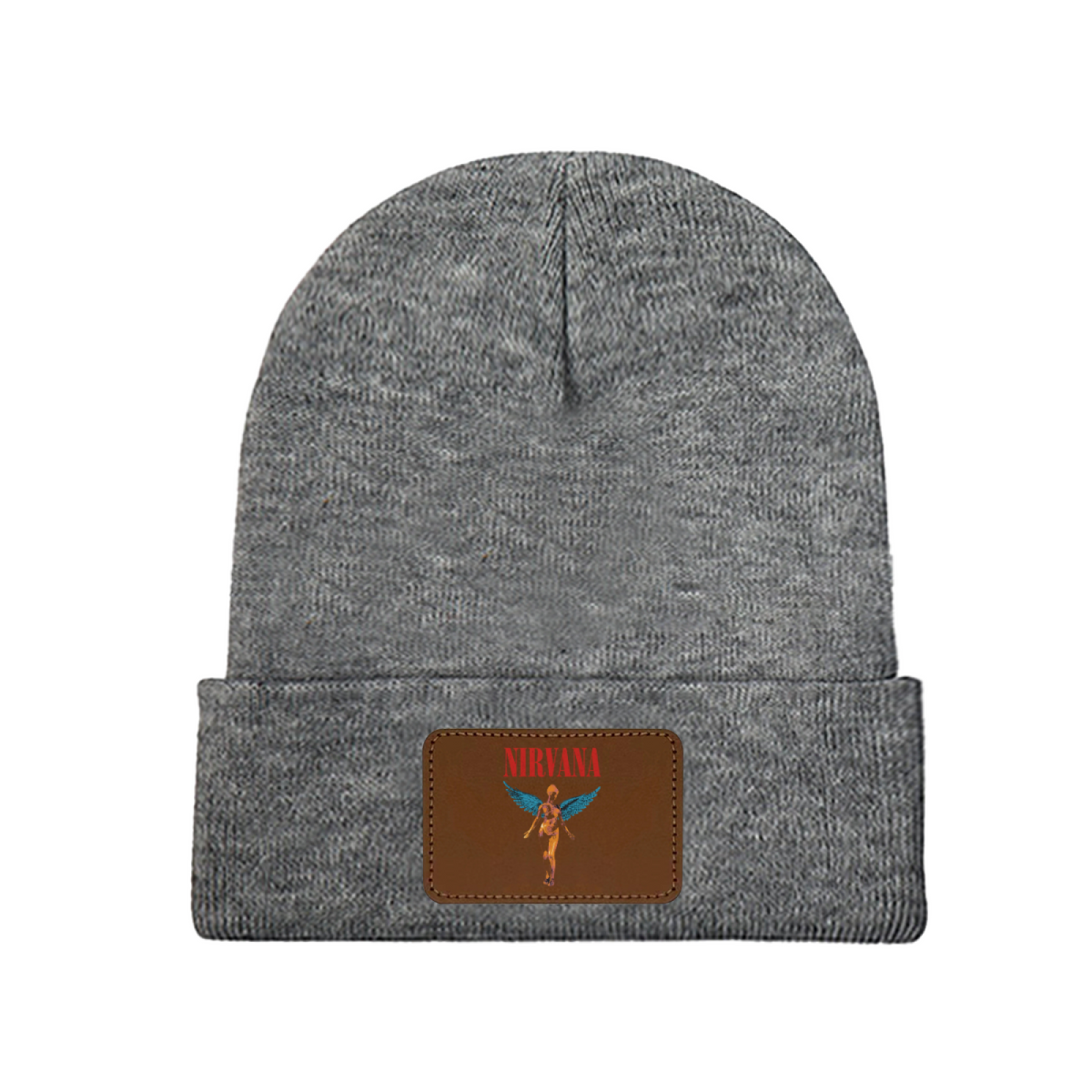 Nirvana In Utero Album Graphic Knit Beanie Patch Hat