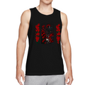 Grateful Dead Woodcut Wheel and Roses Artwork graphic tank top product image
