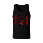 Grateful Dead Woodcut Wheel and Roses Artwork graphic tank top product image