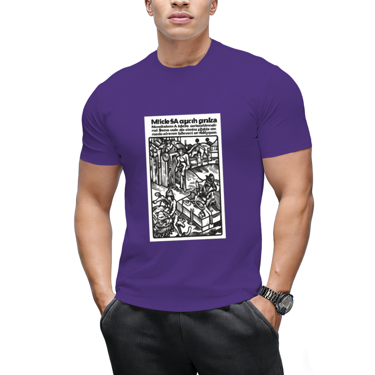 Vlad the Impaler Wood Cut Graphic T-Shirt
