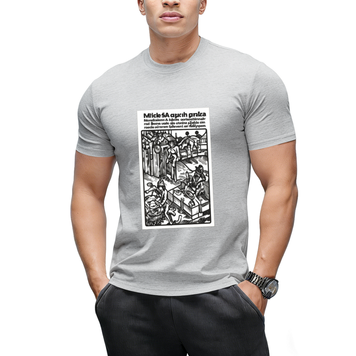 Vlad the Impaler Wood Cut Graphic T-Shirt