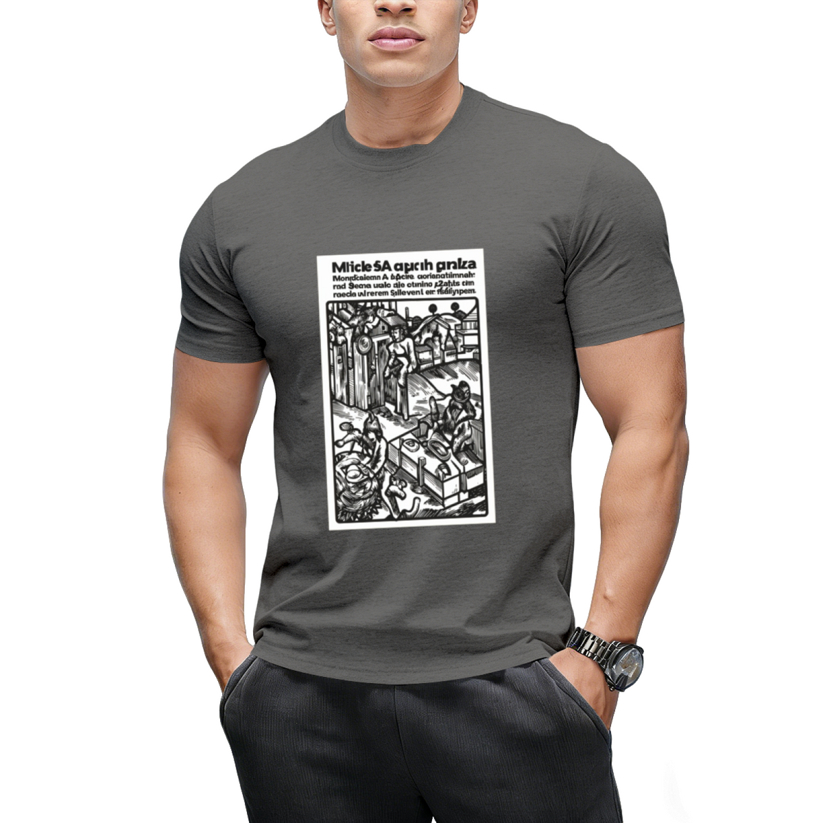 Vlad the Impaler Wood Cut Graphic T-Shirt