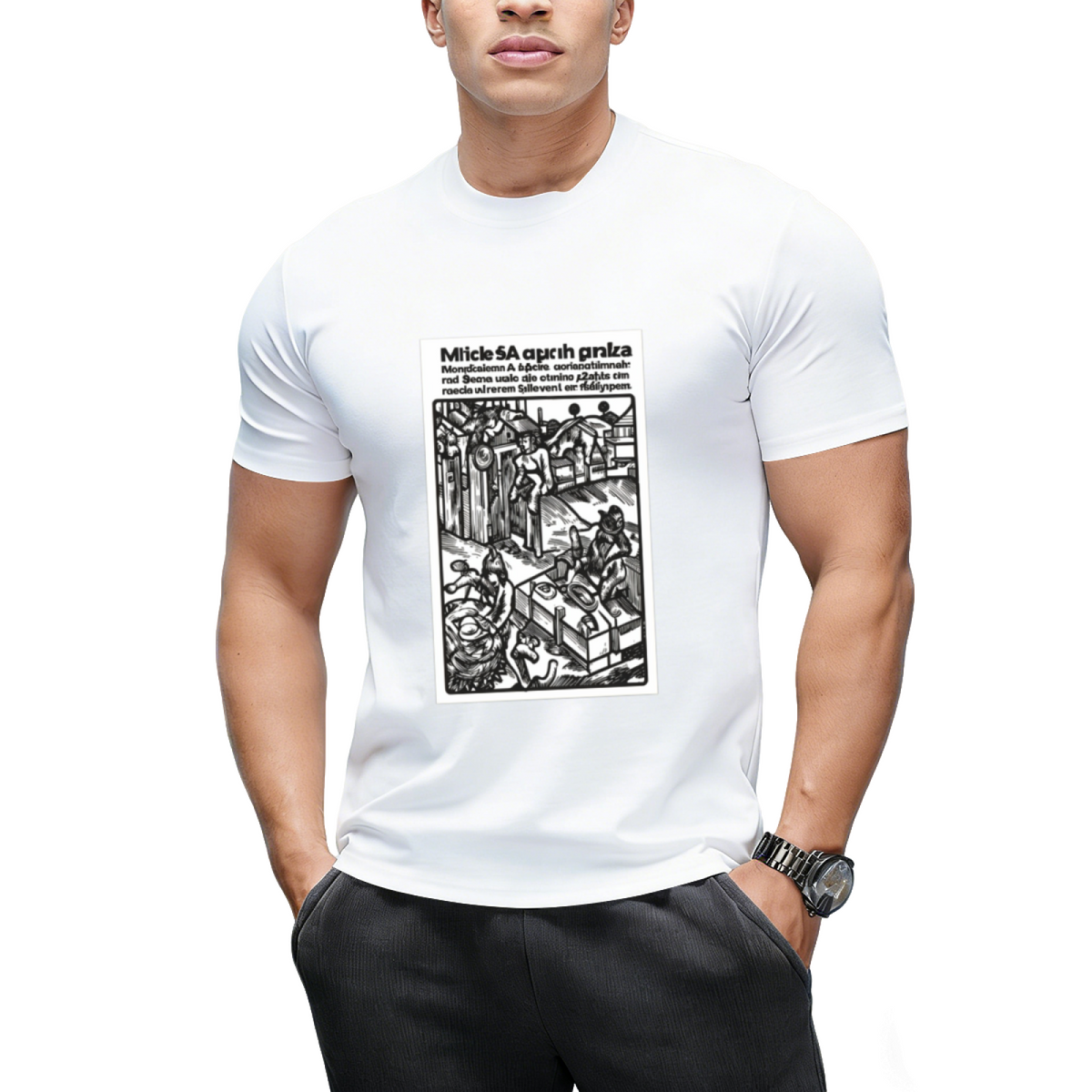 Vlad the Impaler Wood Cut Graphic T-Shirt
