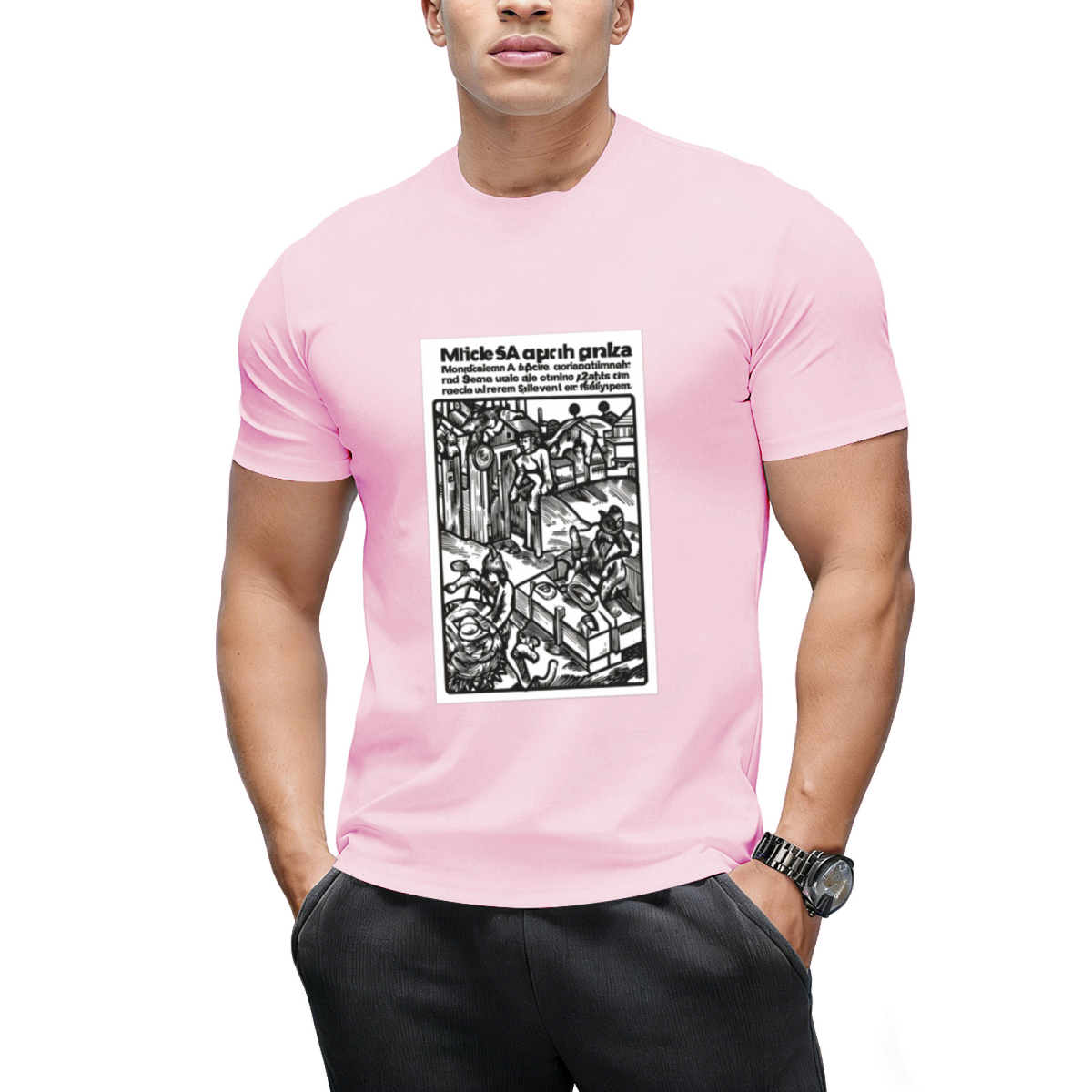 Vlad the Impaler Wood Cut Graphic T-Shirt
