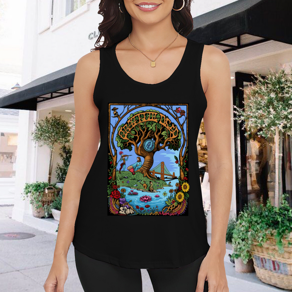 Grateful Dead 60th Anniversary graphic tank top product image