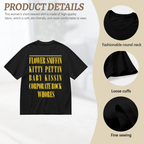 Graphic T-shirt product image with flower sniffin quote artwork