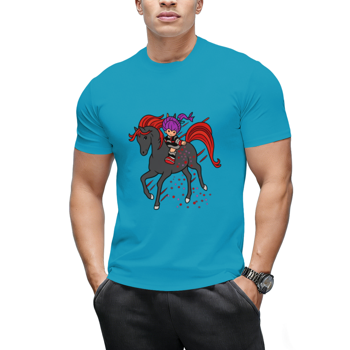 Rainbow Night Graphic T-Shirt