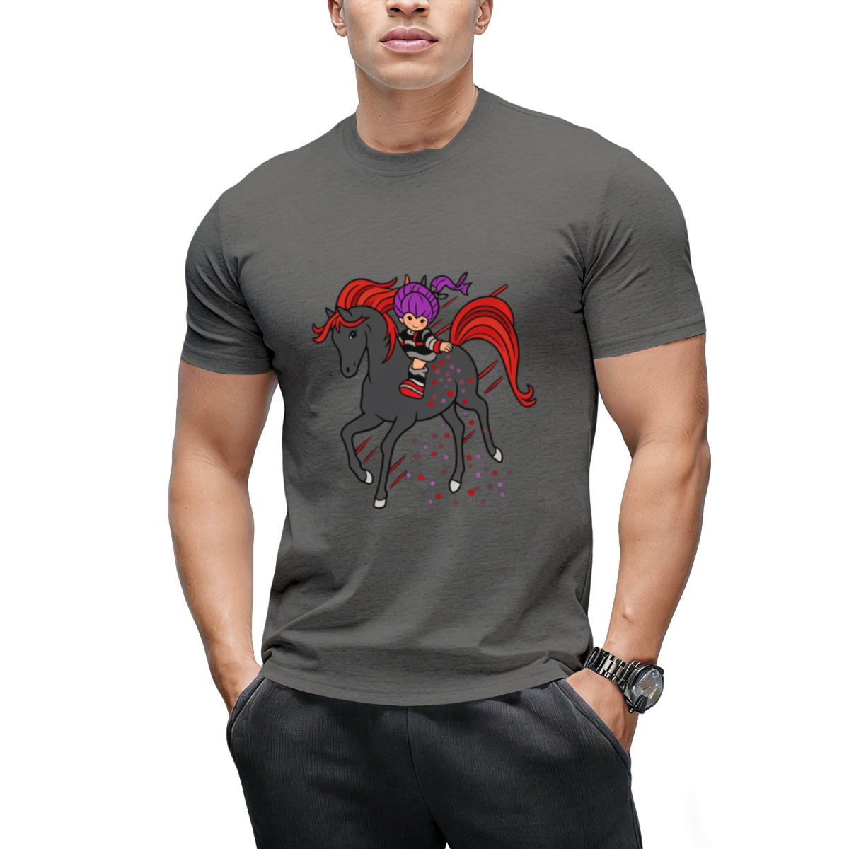 Rainbow Night Graphic T-Shirt