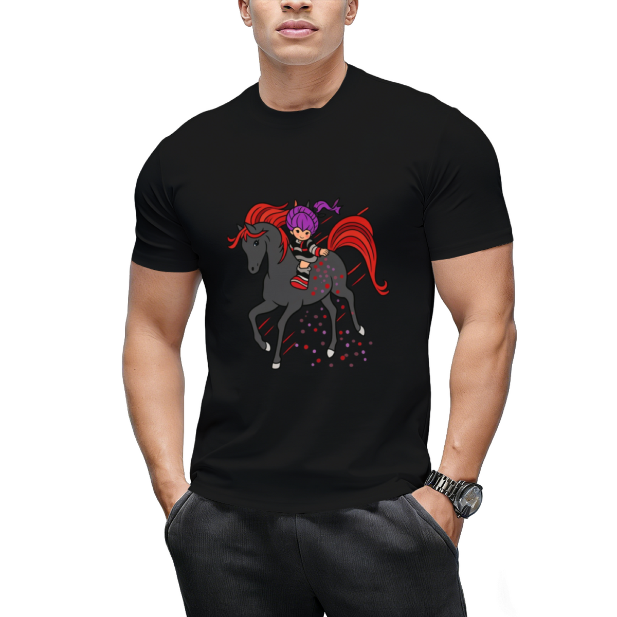 Rainbow Night Graphic T-Shirt